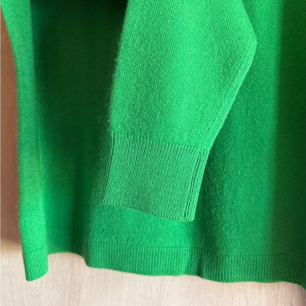 Vintage Ballantyne Cashmere Sweater Emerald Green Scotland Quiet Luxury Women S - Picture 3 of 11